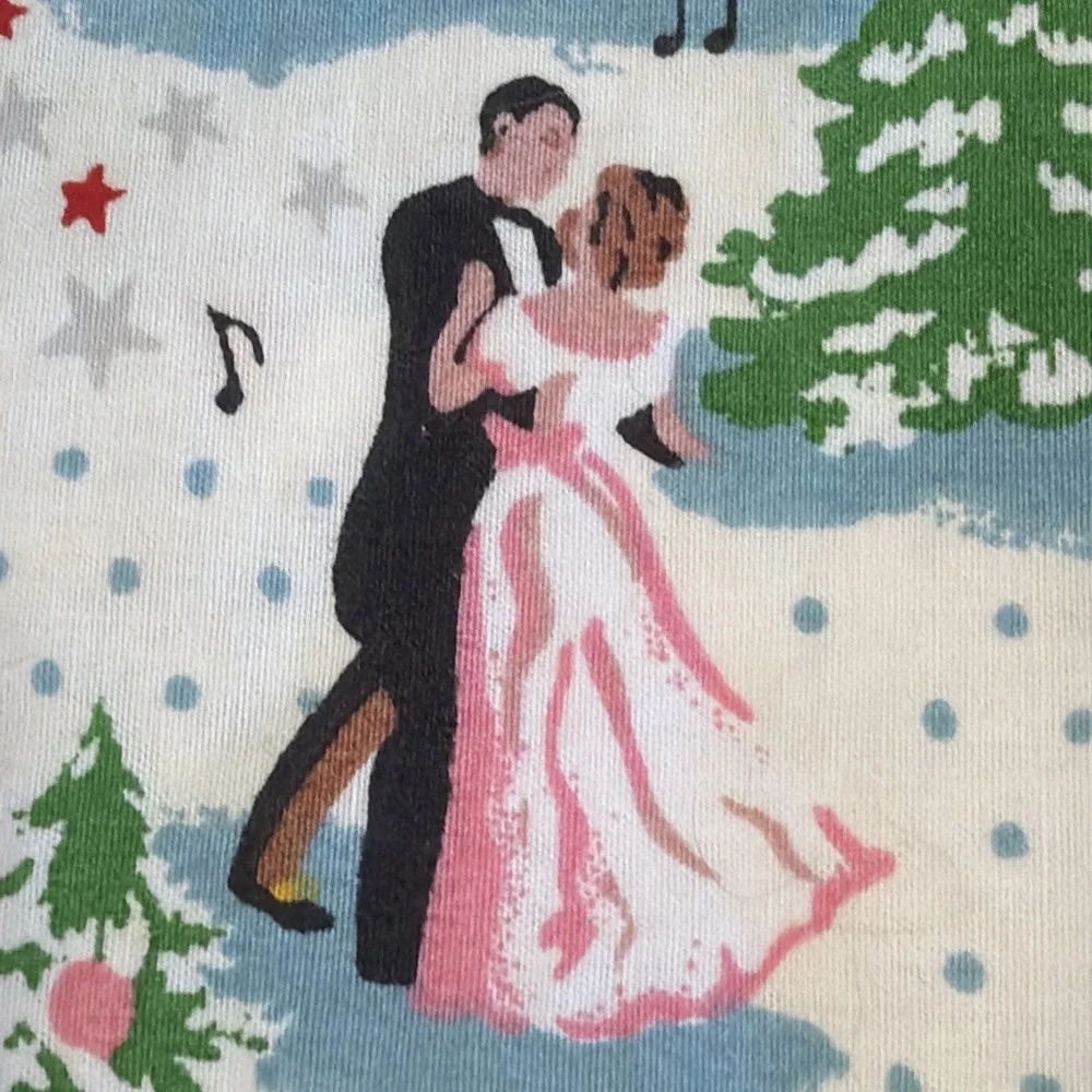 Cath Kidston Shine Bright Christmas Village Queen Flat Sheet 90